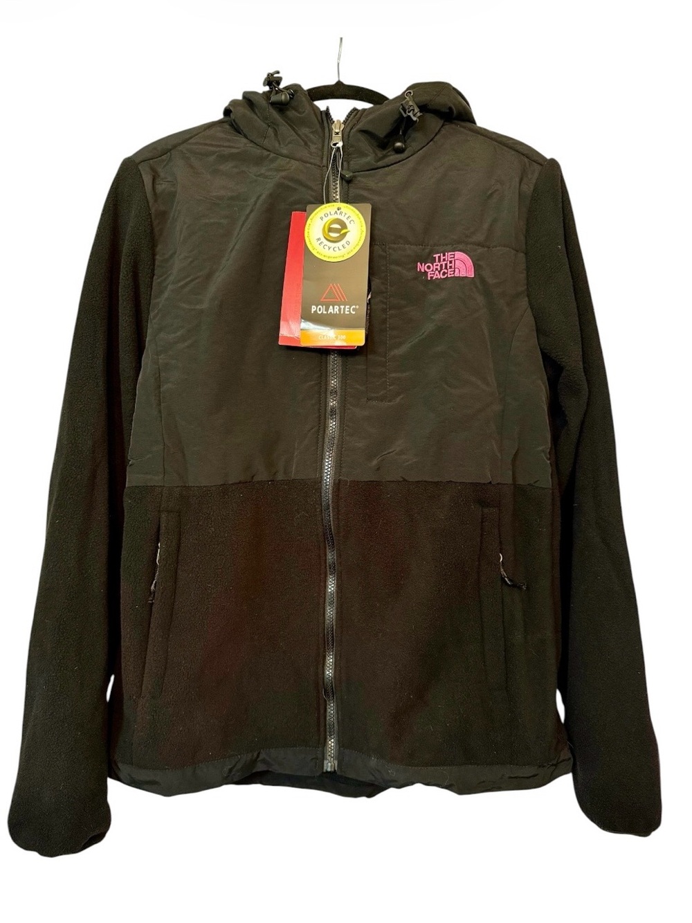 The North Face Denali Women’s Fleece Jacket Black Pink Ribbon Cancer XLarge NWT